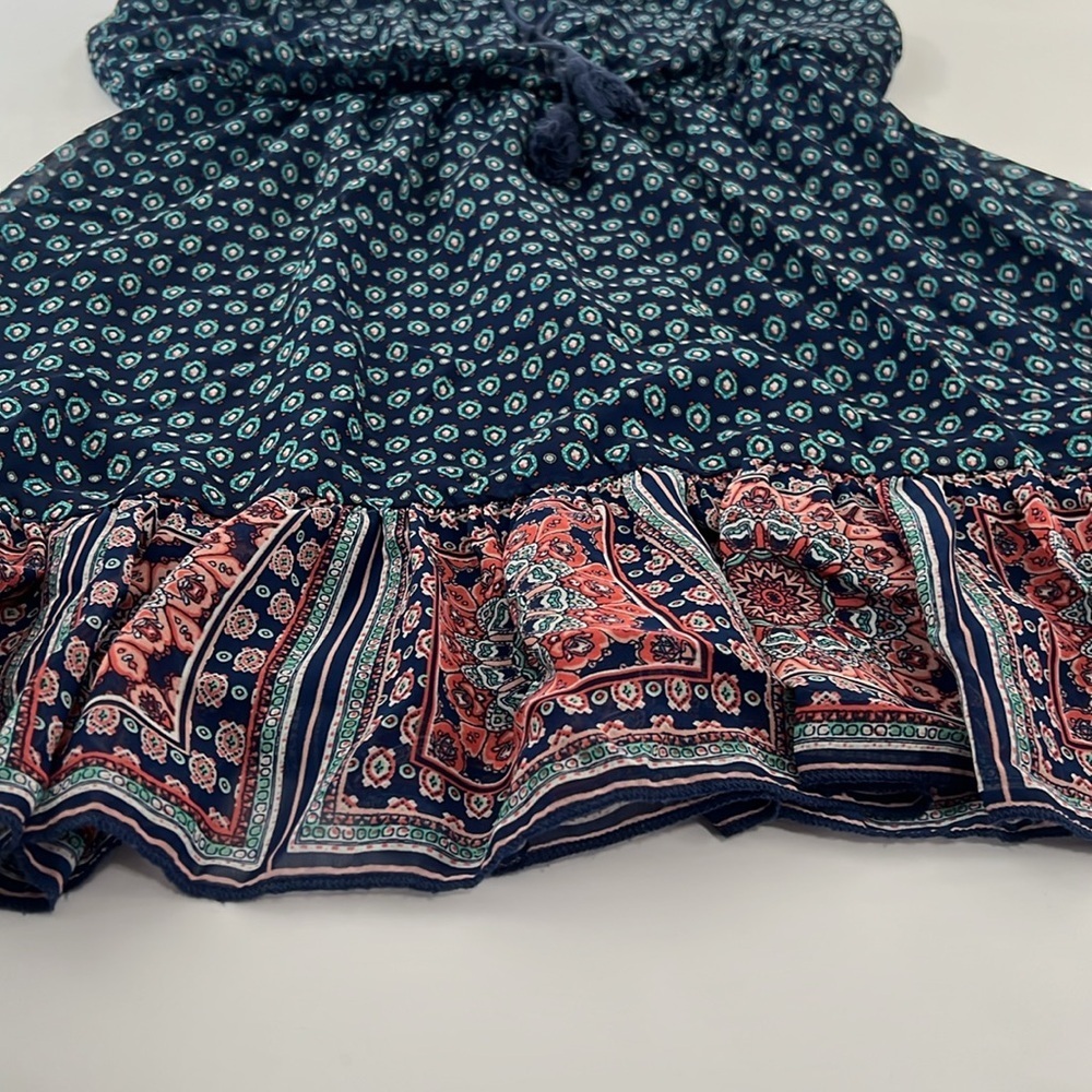 As U Wish Women’s sleeveless size medium blue dress with blue tassels - Picture 2 of 10